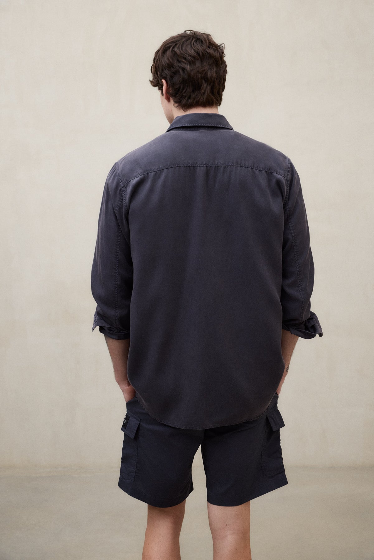 ecoalf-camisa-antejo-de-tencel-azul-marino-para-hombre image 2
