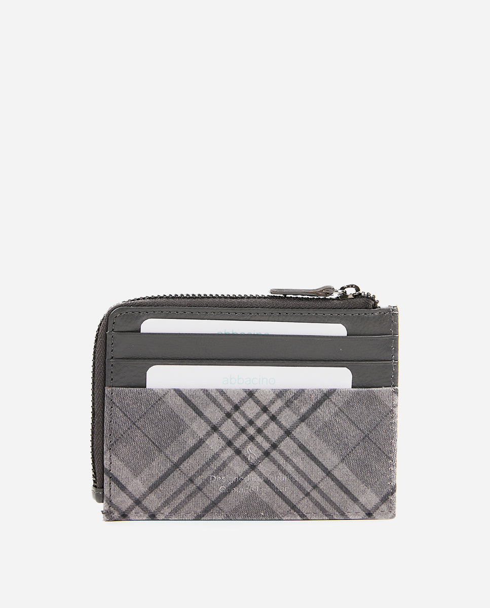 abbacino-monedero-tarjetero-mujer-piel-cuadros-gris image 3