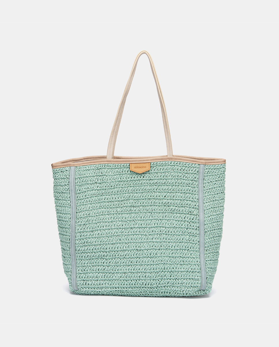 abbacino-capazo-rafia-turquesa-shopper-verano image 1
