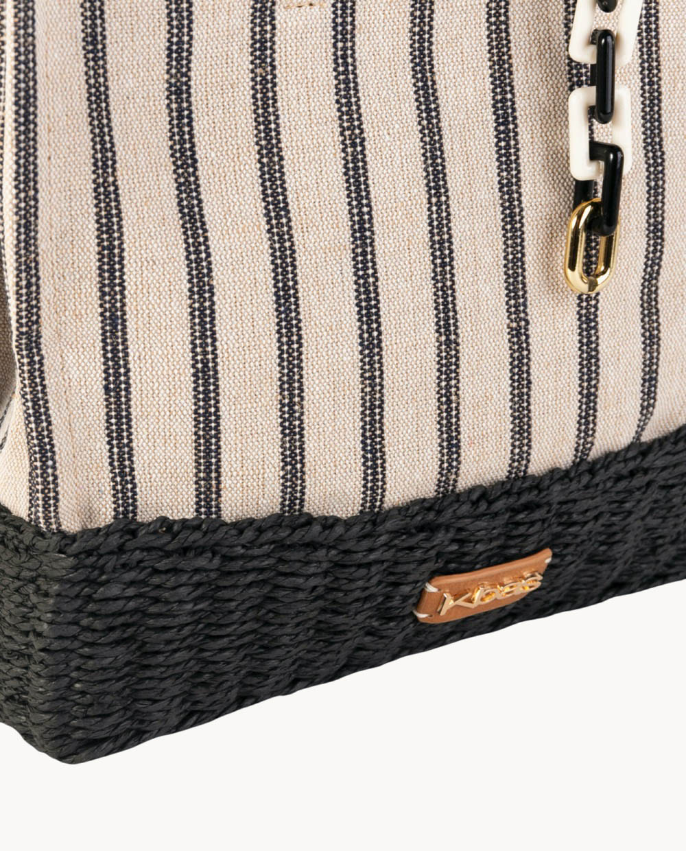 tote-de-canvas-y-fibra-natural-kbas-con-cremallera-color-negro image 3