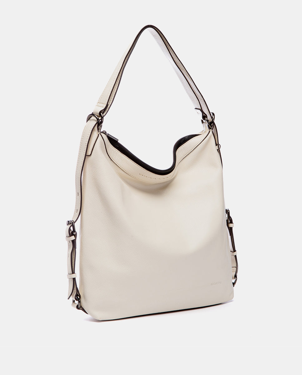 abbacino-bolso-mochila-mujer-piel-premium-beige-convertible image 2