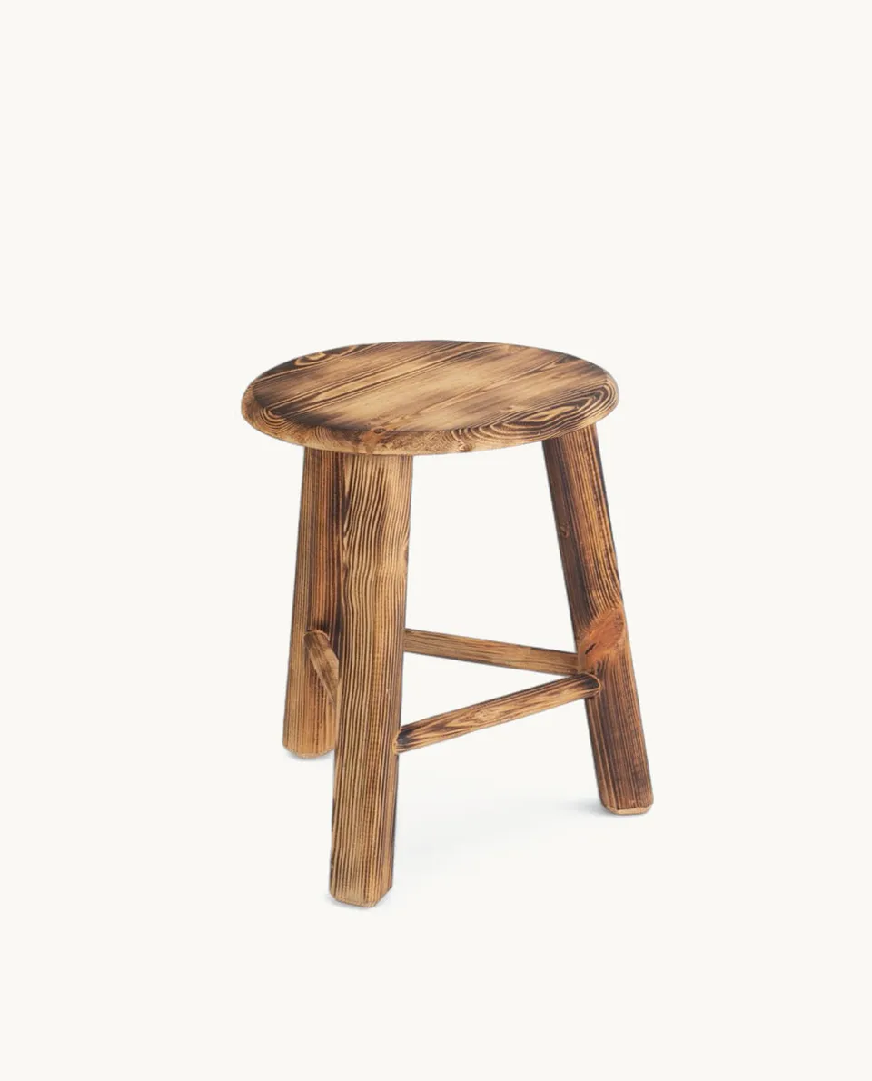 kbas-taburete-redondo-de-madera-barnizada-peque-o-31-x-31-x-40-cm image 1