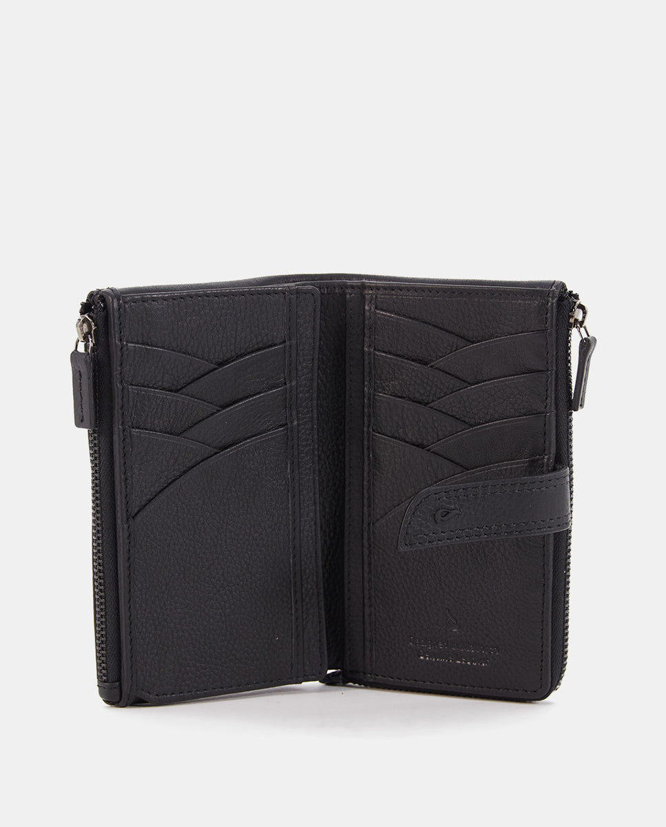 abbacino-cartera-mediana-piel-negra-vacuna-premium image 2