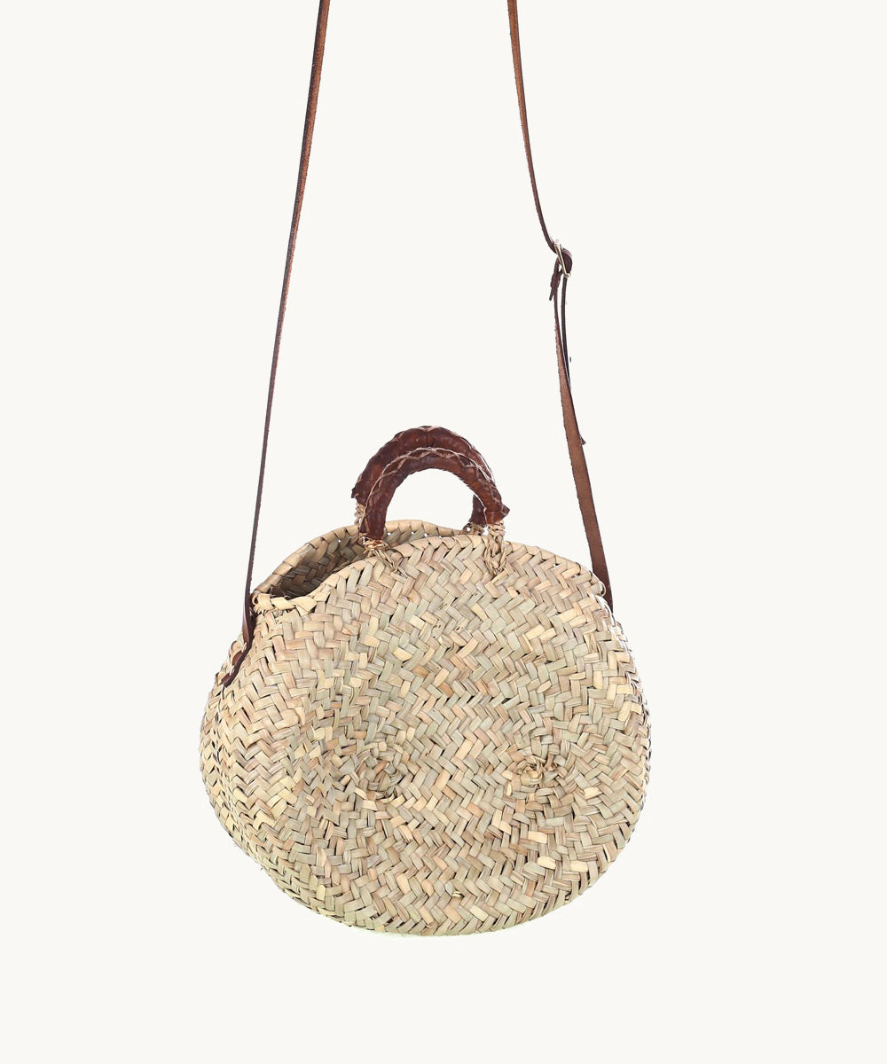 kbas-bolso-bandolera-palma-de-fibra-natural-con-asa-de-cuero image 1