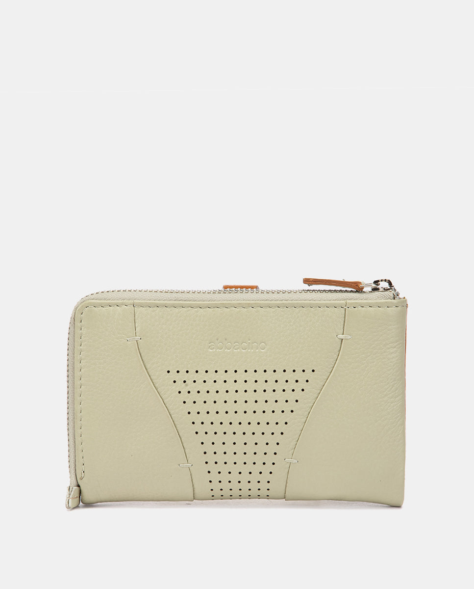 abbacino-cartera-mediana-de-piel-verde-troquelada image 3