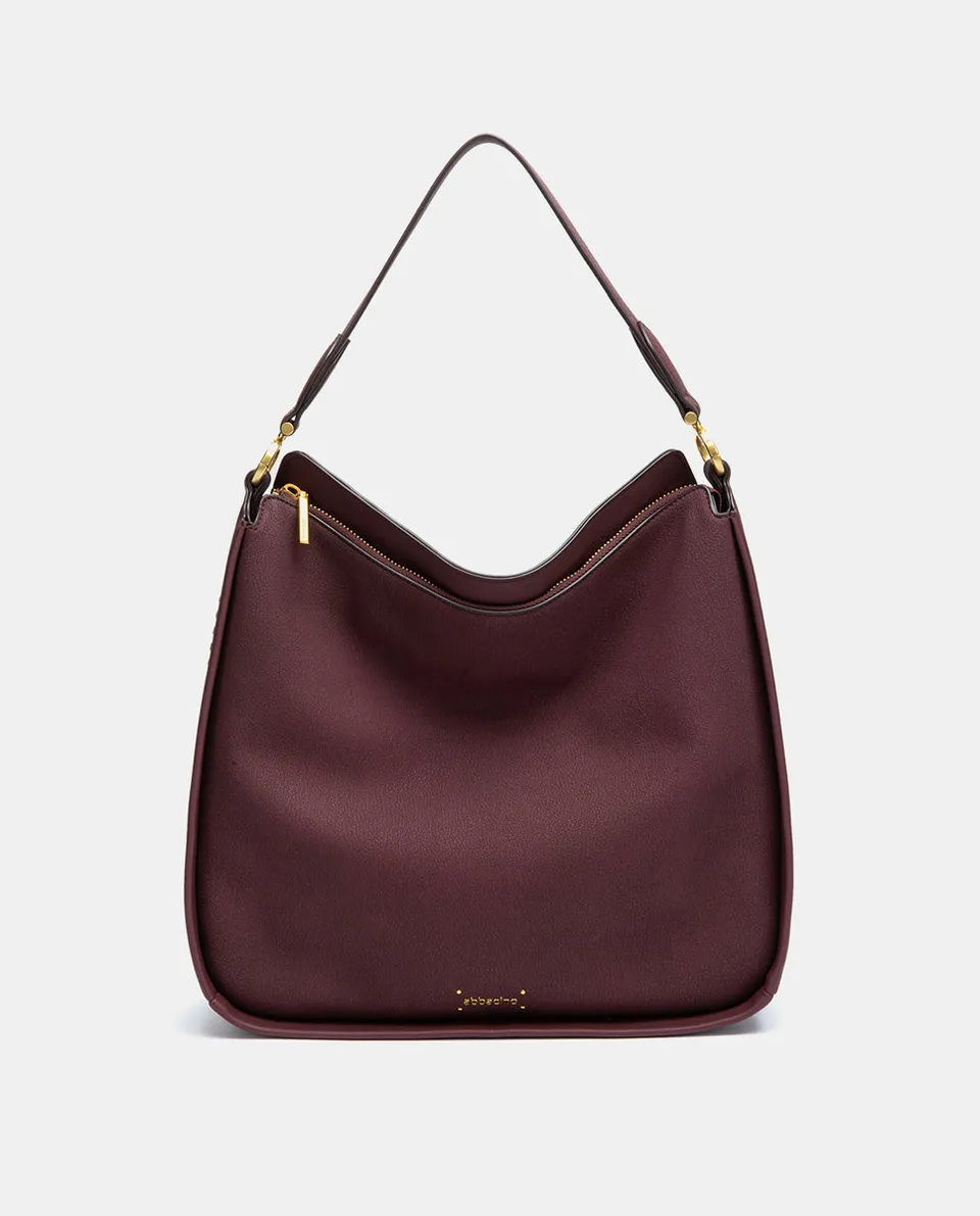 bolso-de-hombro-abbacino-materiales-reciclados-burdeos image 1