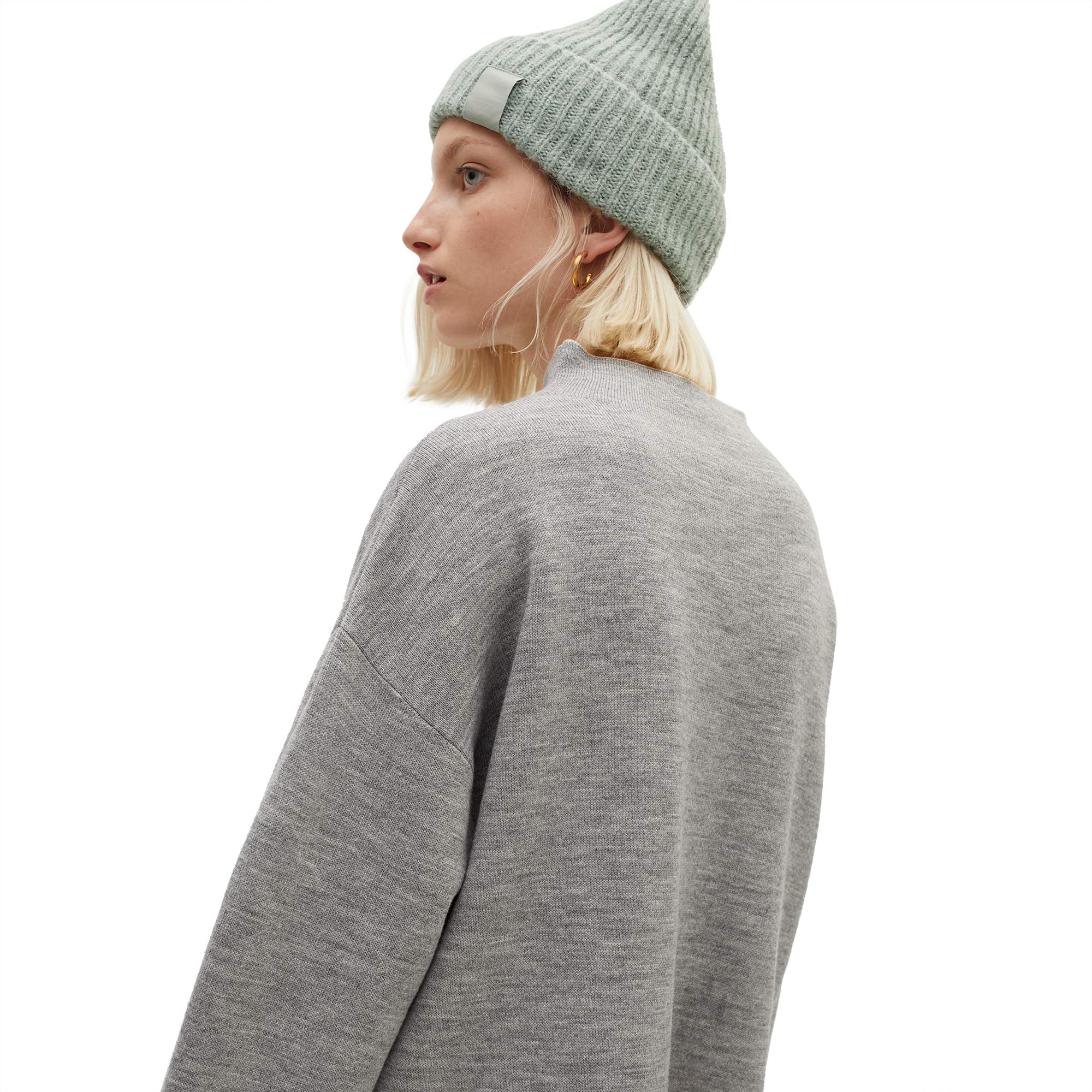 parfois-jersey-de-punto-reversible-con-cuello-alto-mujer-gris-talla-nica image 6