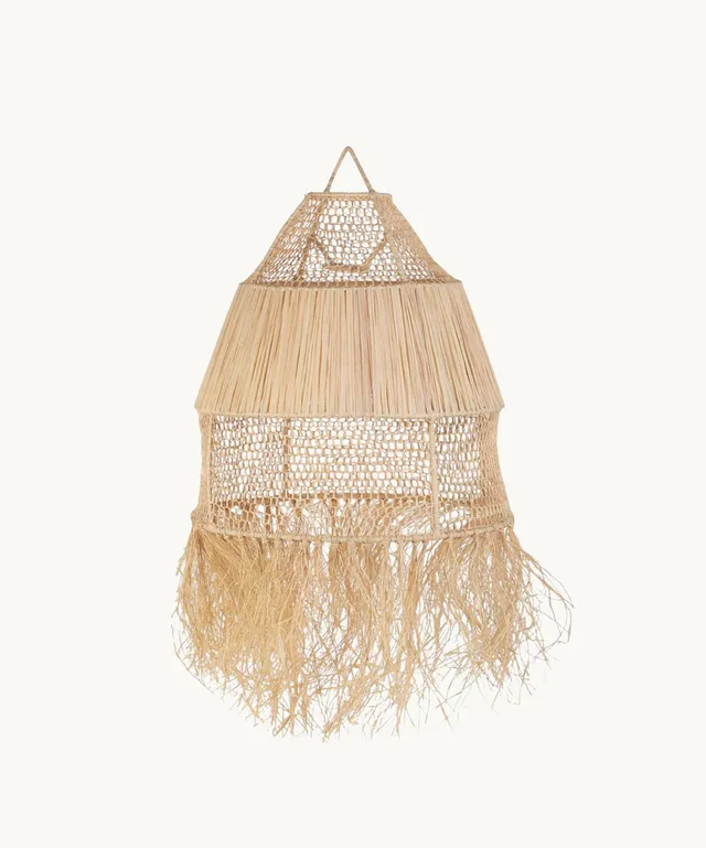 kbas-l-mpara-de-rafia-natural-con-flecos-dise-o-artesanal-bohemio image 1