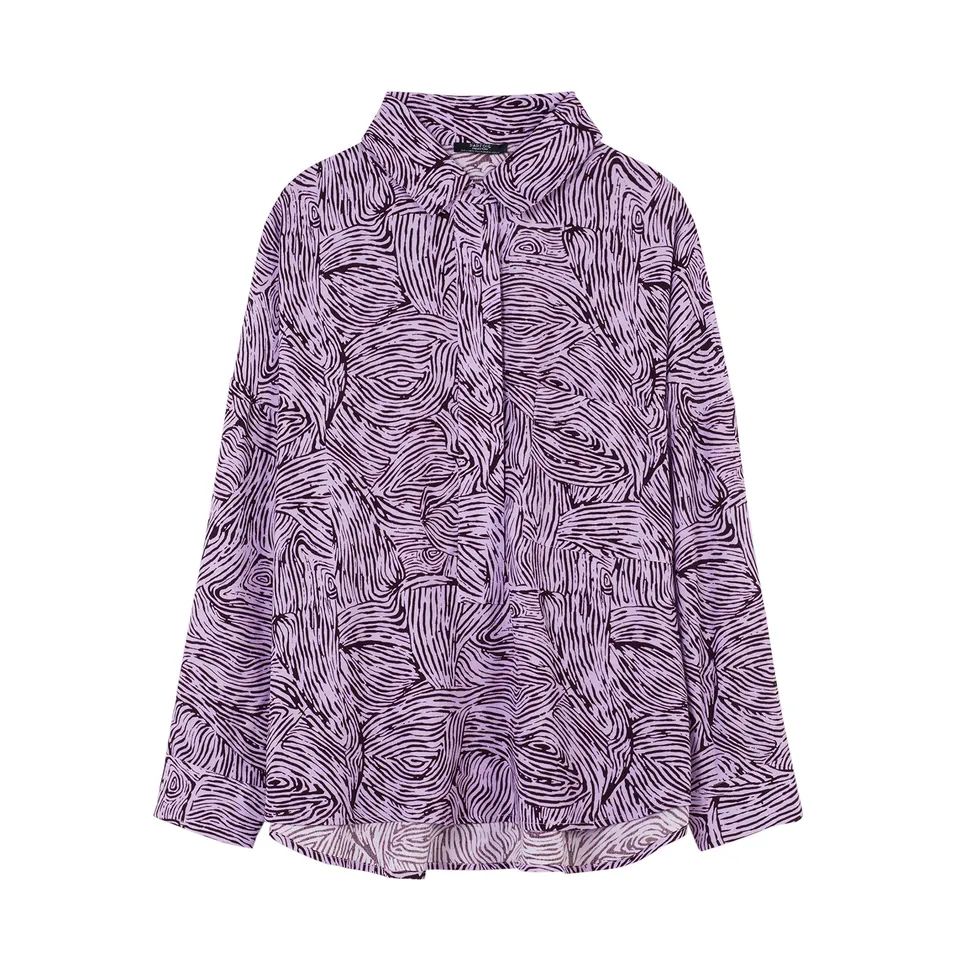 parfois-camisa-oversize-estampada-mujeres image 1