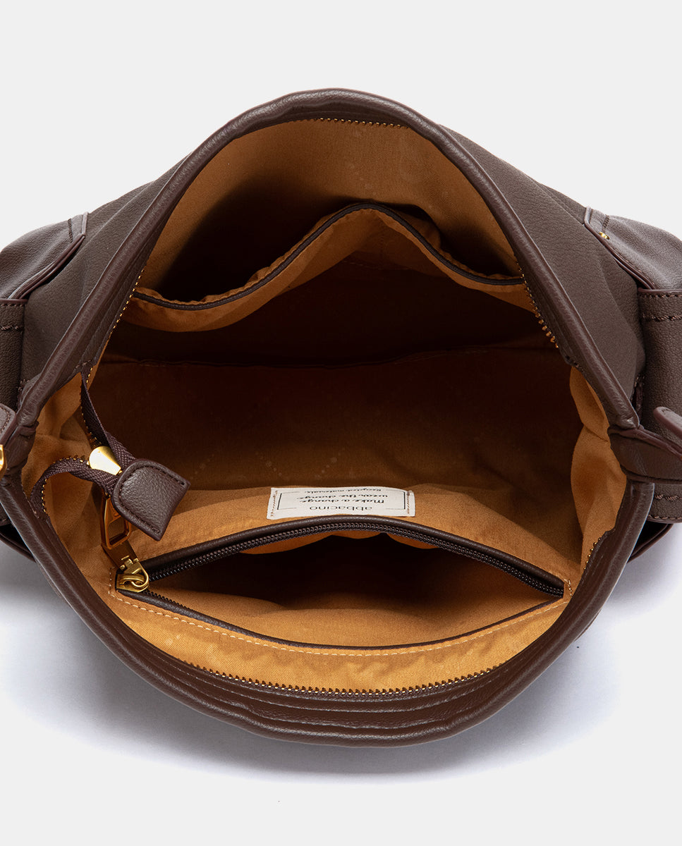 bolso-de-hombro-abbacino-multibolsillos-marr-n-tipo-hobo-reciclado image 6