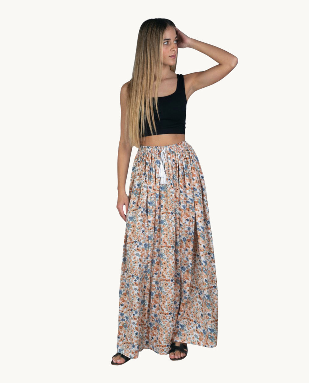 falda-larga-kbas-de-polycrepe-talla-nica image 1