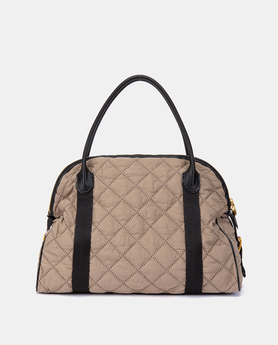 abbacino-bolso-de-mano-acolchado-taupe-reciclado image 4