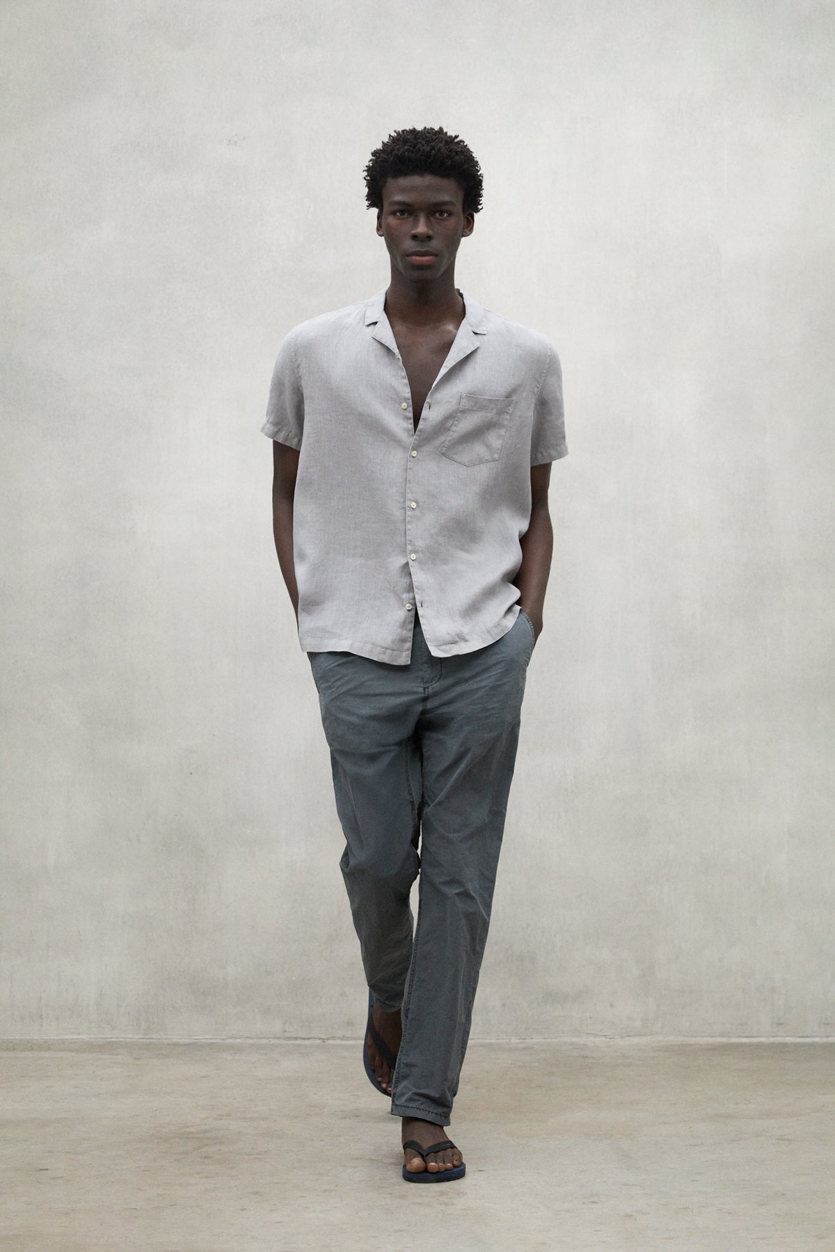 camisa-ecoalf-sutar-de-lino-para-hombre-gris-fit-regular image 1