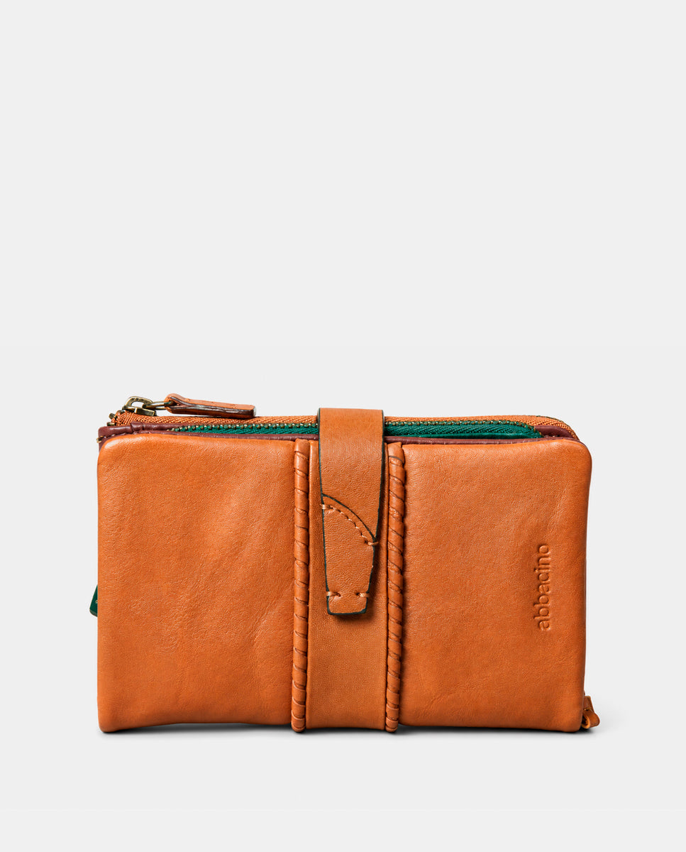 abbacino-cartera-mediana-mujer-piel-cognac-trenzada image 1