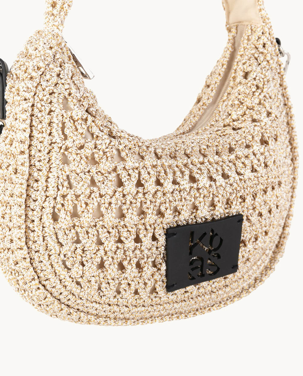 kbas-bolso-hobo-de-algod-n-con-cremallera-color-oro-29x9x17-cm image 3