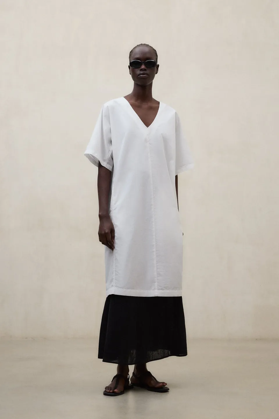 vestido-ecoalf-ludovica-blanco-para-mujer-100-algod-n-regenerativo-fit-oversize- image 1