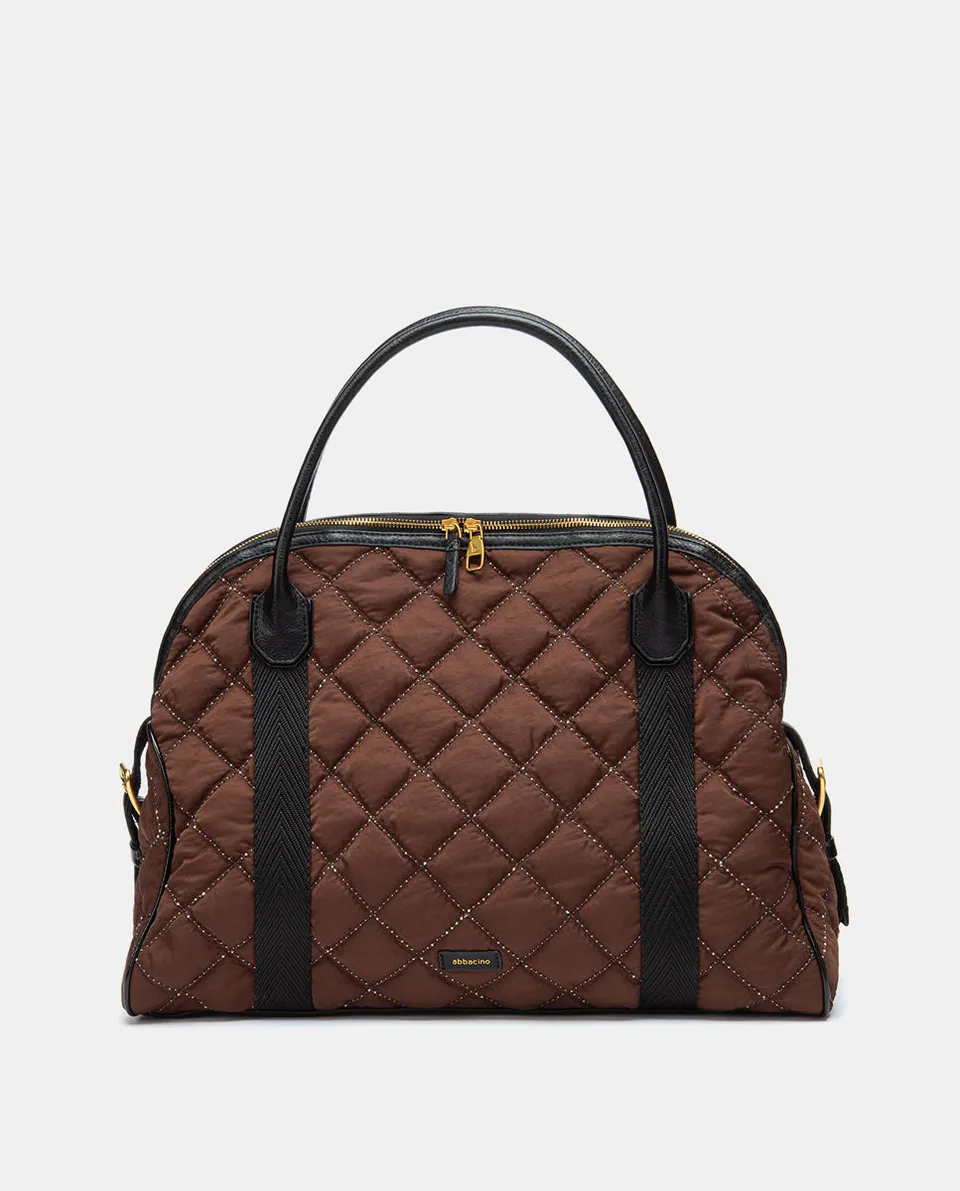 abbacino-bolso-de-mano-acolchado-marr-n-reciclado image 1