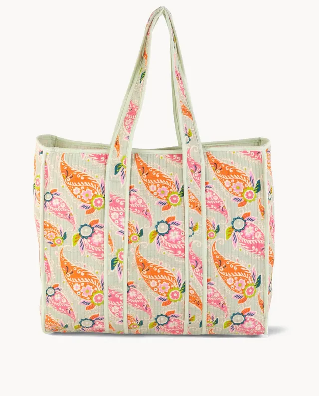 kbas-bolso-de-playa-de-algod-n-con-cremallera-color-verde-44-x-12-x-38-cm image 1