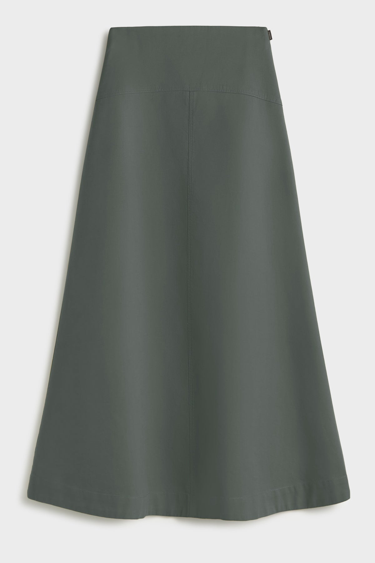 ecoalf-falda-villena-khaki-de-mujer-midi-evas-100-algod-n-reciclado-cremallera image 5