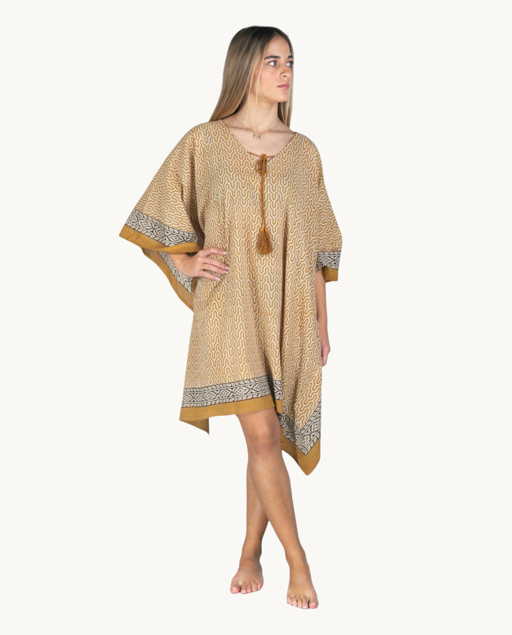 kurta-de-algod-n-kbas-color-mostaza-talla-nica image 2