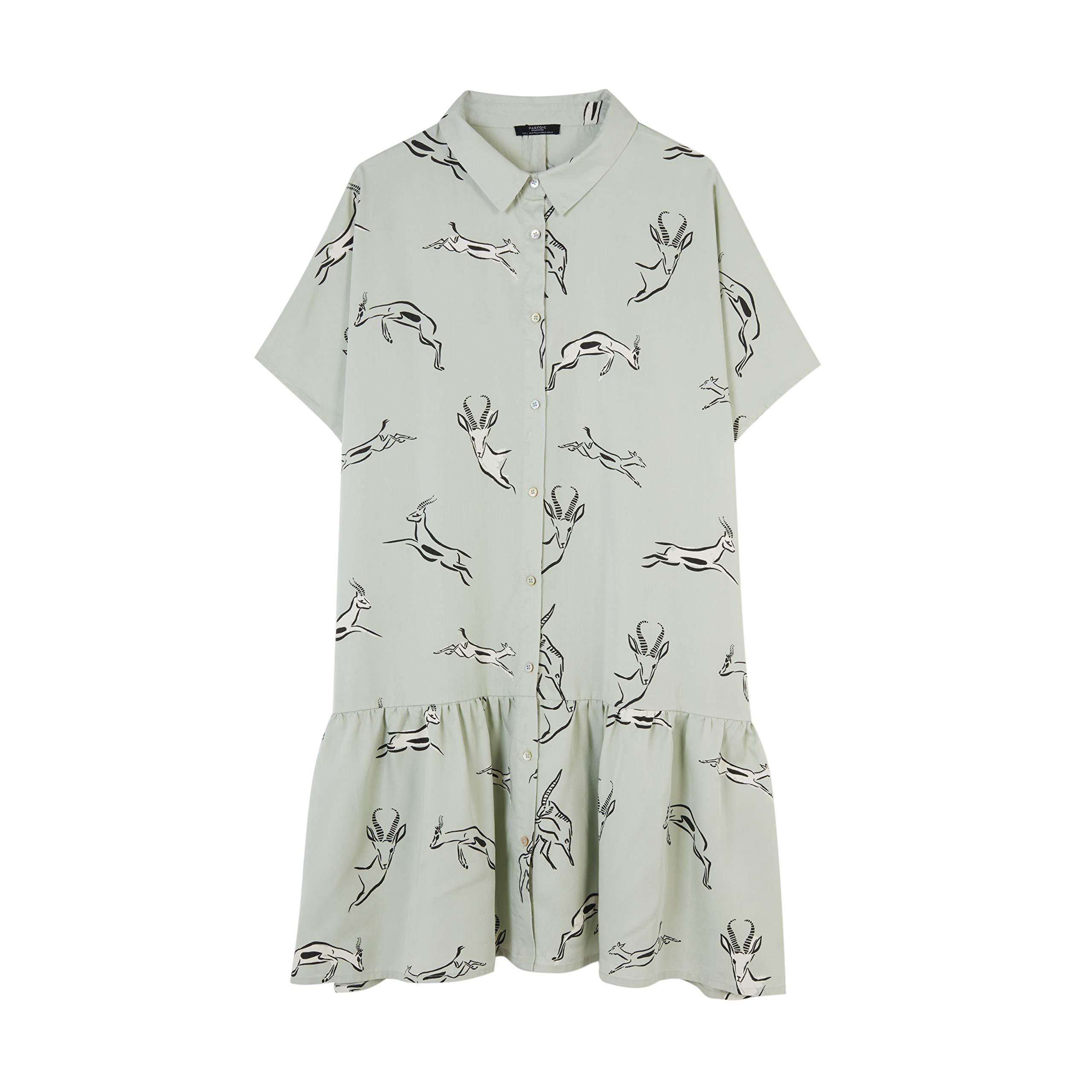 parfois-vestido-camisero-estampado-animal-mujeres image 1