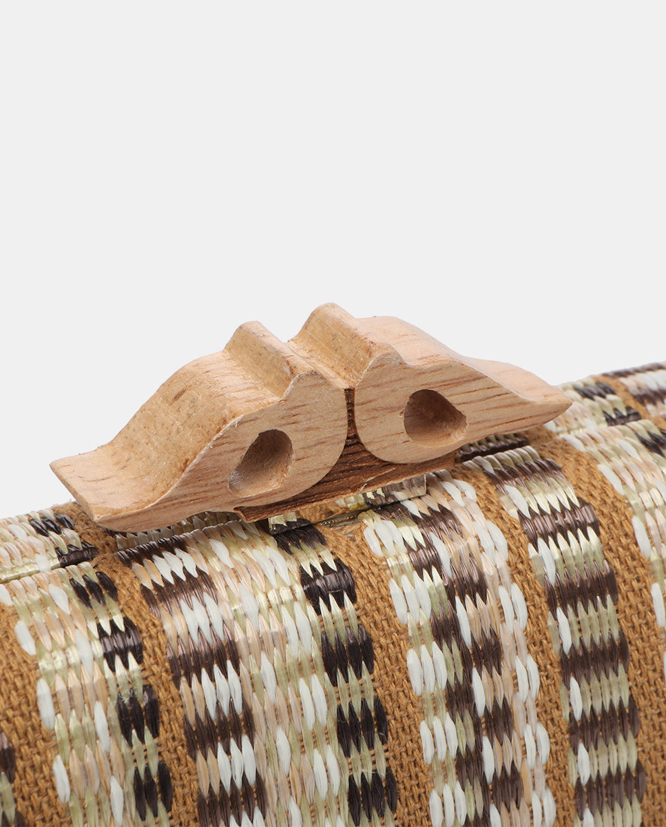 abbacino-clutch-de-fiesta-marr-n-con-estampado image 7