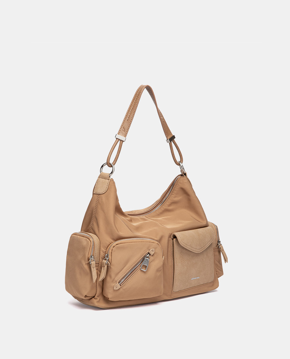 abbacino-bolso-hombro-hobo-tejido-reciclado-camel image 2