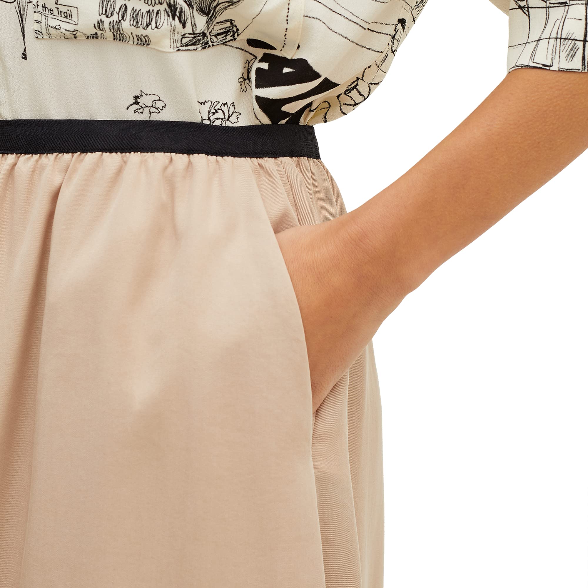 parfois-falda-con-cintura-el-stica-limited-edition-tejido-crudo-mujer image 4