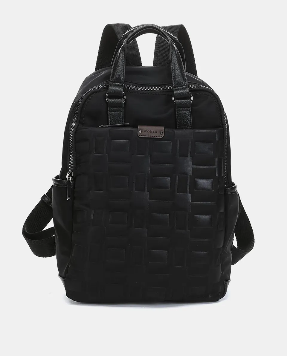 abbacino-mochila-nylon-reciclado-acolchado-negra image 1