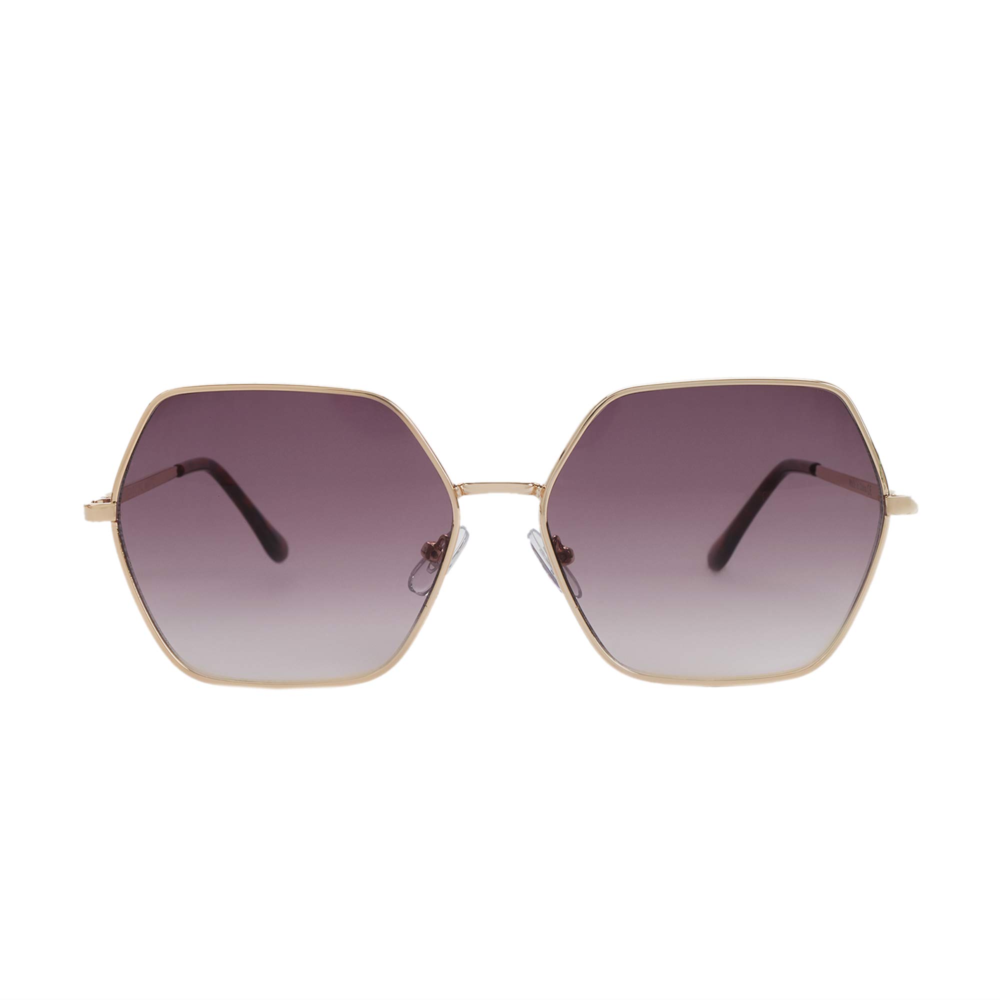 parfois-gafas-de-sol-met-licas-hexagonales-mujer-oro-claro image 6