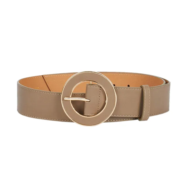 parfois-cintur-n-hebilla-redonda-mujer-taupe-ancho-medio image 1