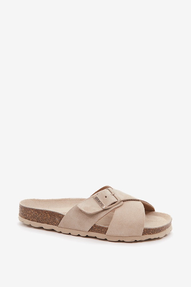 abbacino-sandalia-plana-bio-serraje-beige-hebilla-mujer image 2