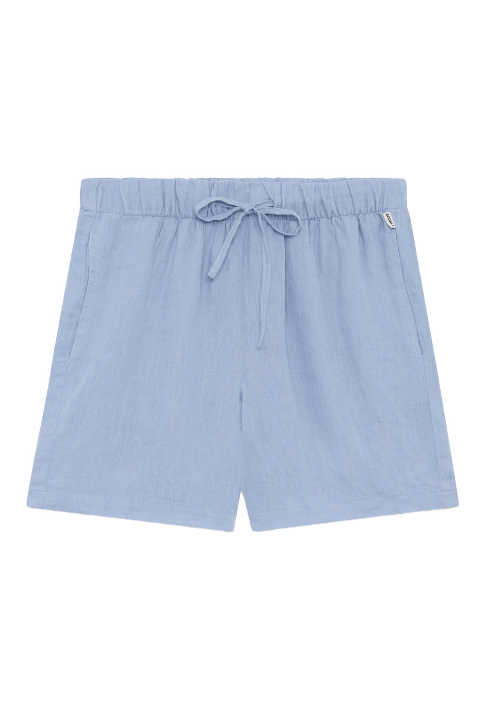 short-eras-azul-de-ecoalf-100-lino-con-cintura-el-stica image 4