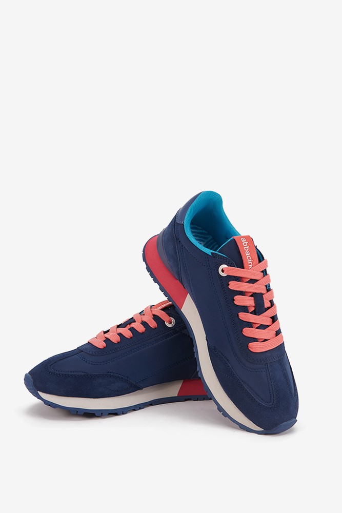 abbacino-zapatilla-mujer-azul-piel-y-tejido-urbana image 2