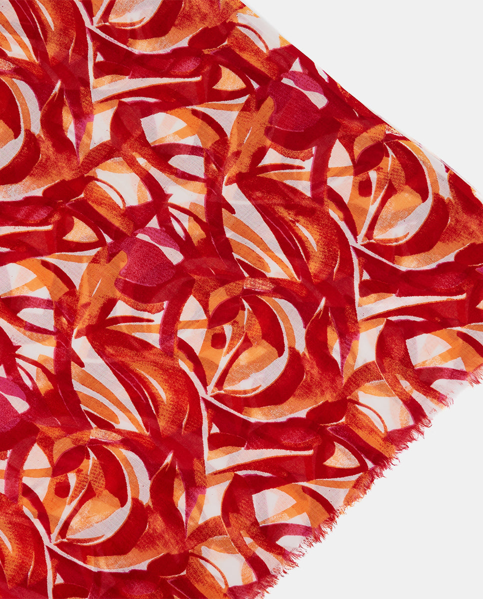 abbacino-pa-uelo-viscosa-estampado-abstracto-naranja image 3