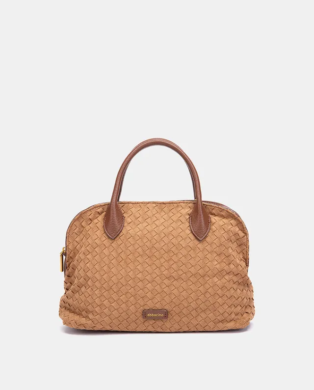 abbacino-bolso-de-mano-trenzado-cognac image 1