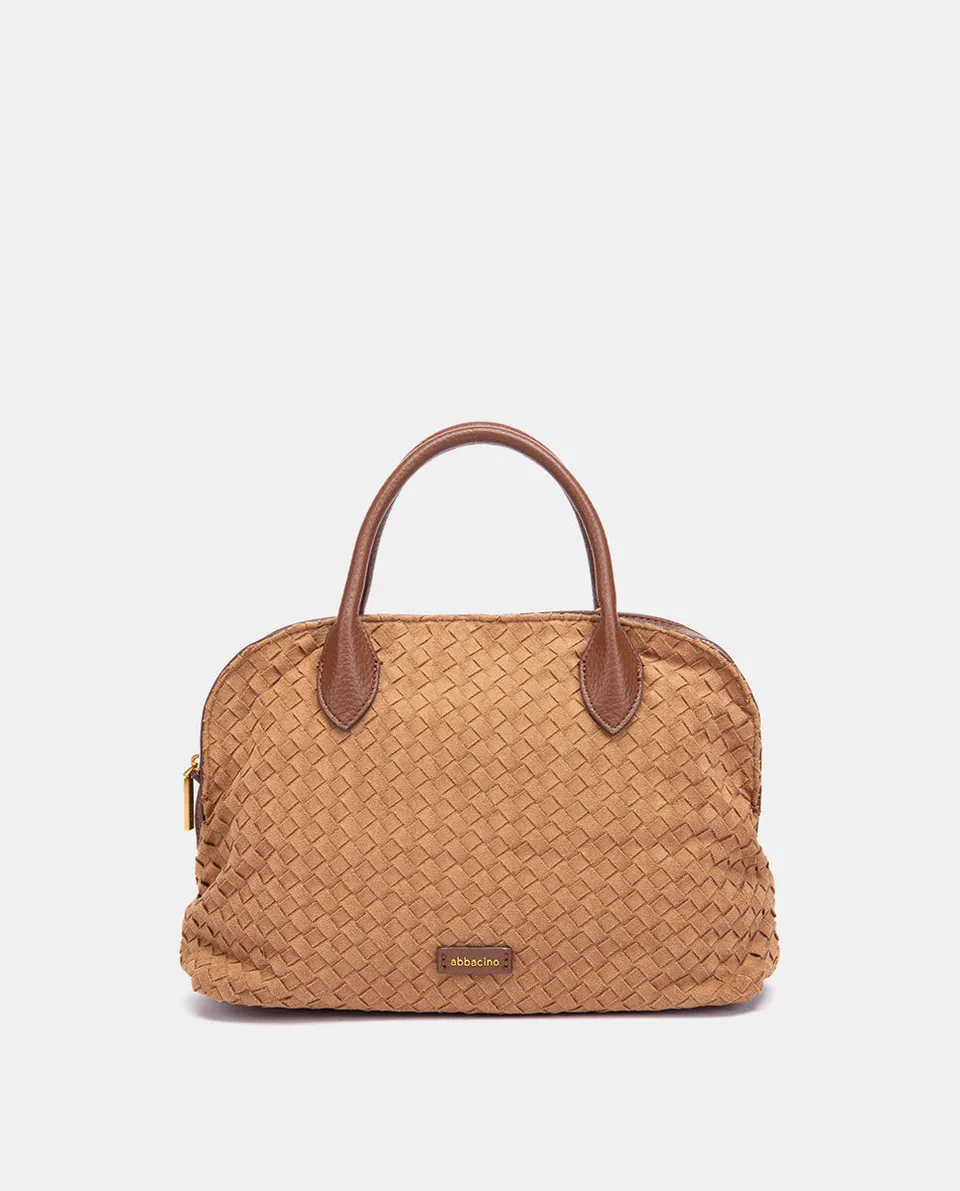 abbacino-bolso-de-mano-trenzado-cognac image 1