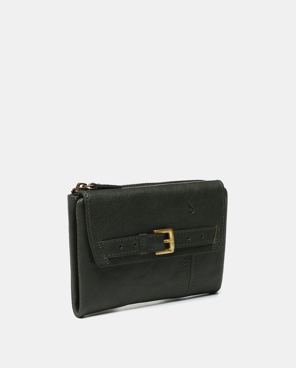 abbacino-cartera-mediana-piel-verde-hebilla-dorada image 4