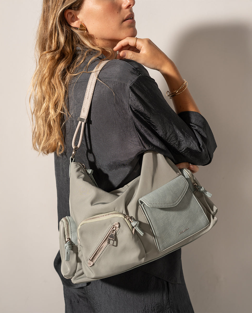 abbacino-bolso-de-hombro-hobo-en-tejido-reciclado-azul image 3