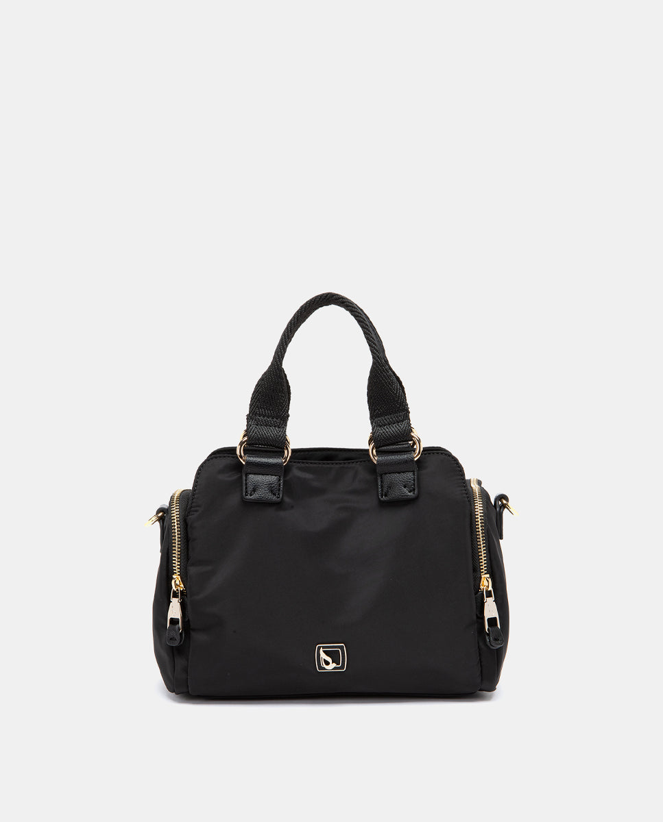 abbacino-bolso-de-mano-negro-en-materiales-reciclados image 1