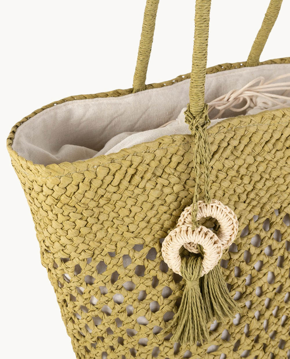 capazo-kbas-de-fibra-natural-con-cierre-saco-color-kaki-42-x-23-x-32-cm image 3