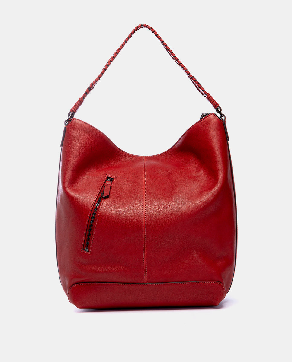 abbacino-bolso-de-hombro-hobo-de-piel-rojo image 3