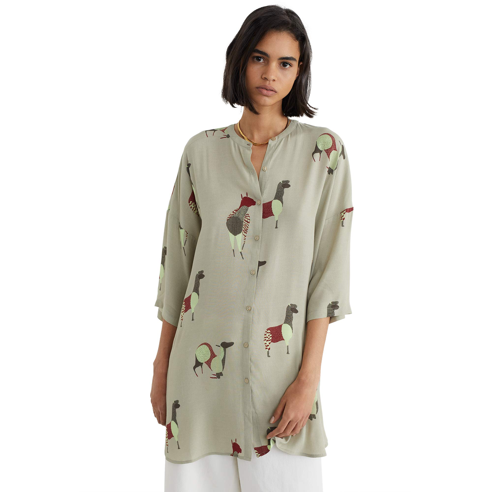 parfois-vestido-camisero-estampado-llamas-mujeres image 7