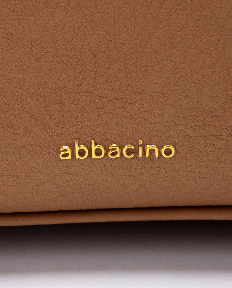 abbacino-bolso-mano-materiales-reciclados-cognac image 7