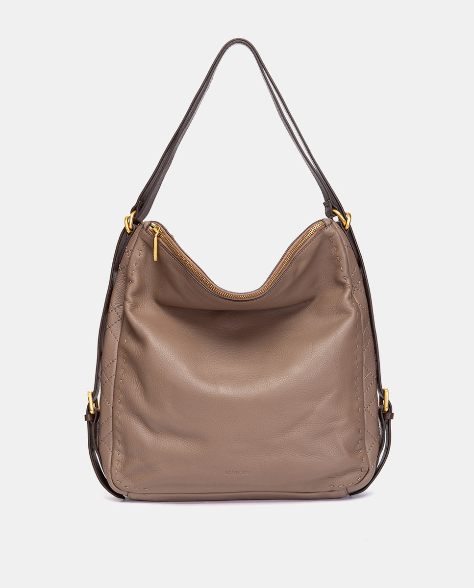 abbacino-bolso-mochila-multifuncional-piel-taupe image 1