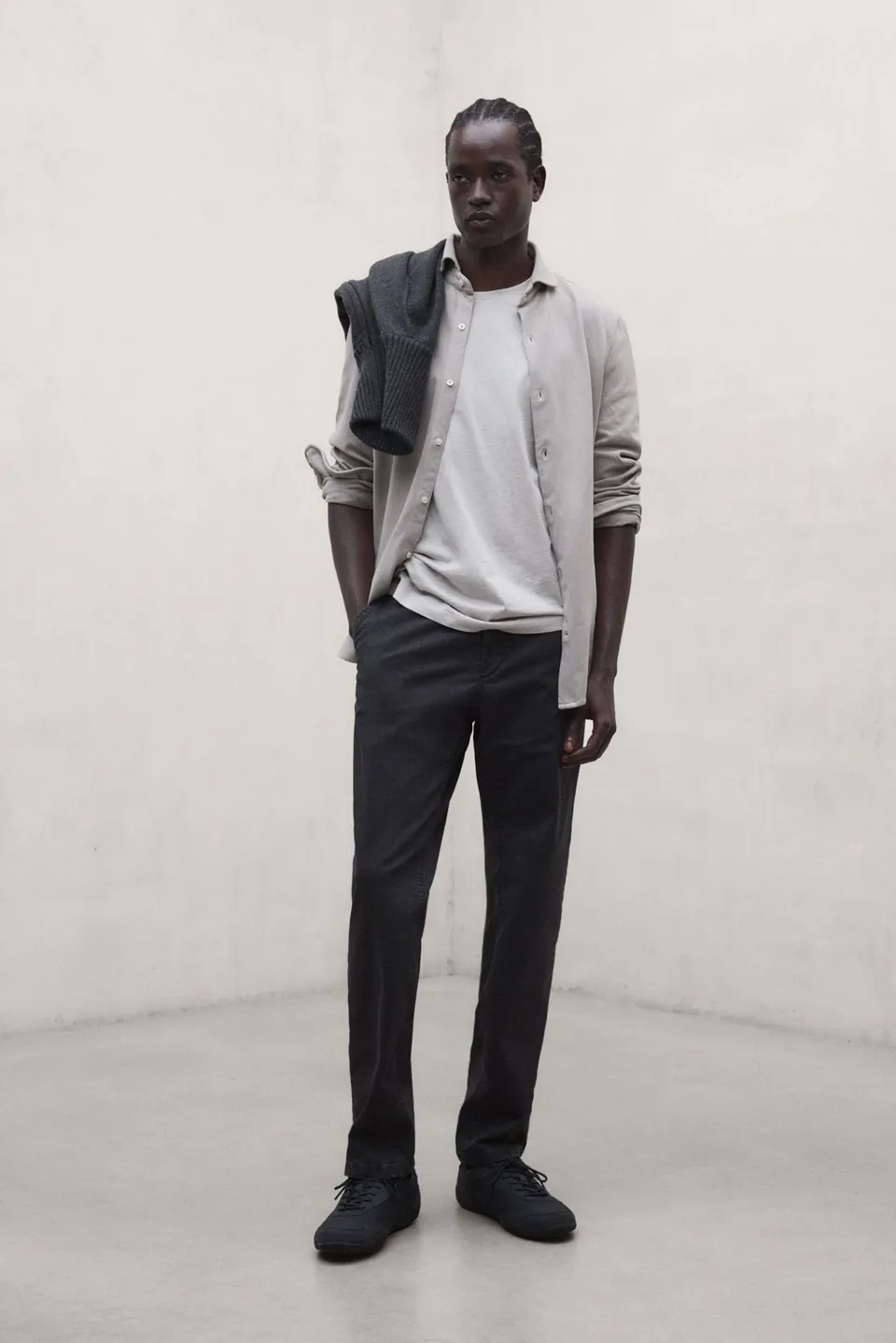 pantal-n-ethiwin-ecoalf-de-algod-n-regenerativo-gris-oscuro-fit-regular image 1