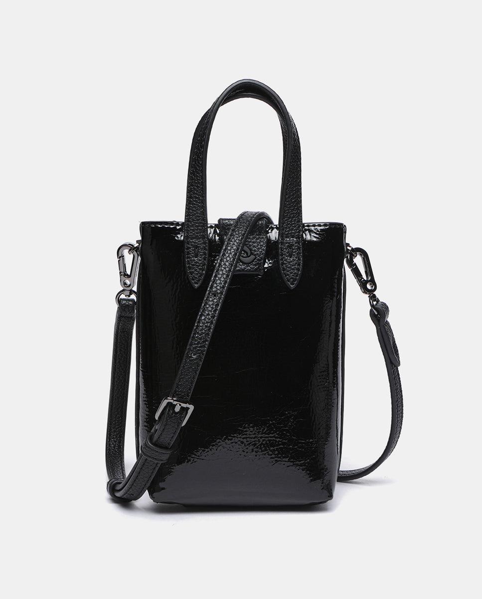 abbacino-bolso-mano-mini-charol-negro-con-bandolera image 4
