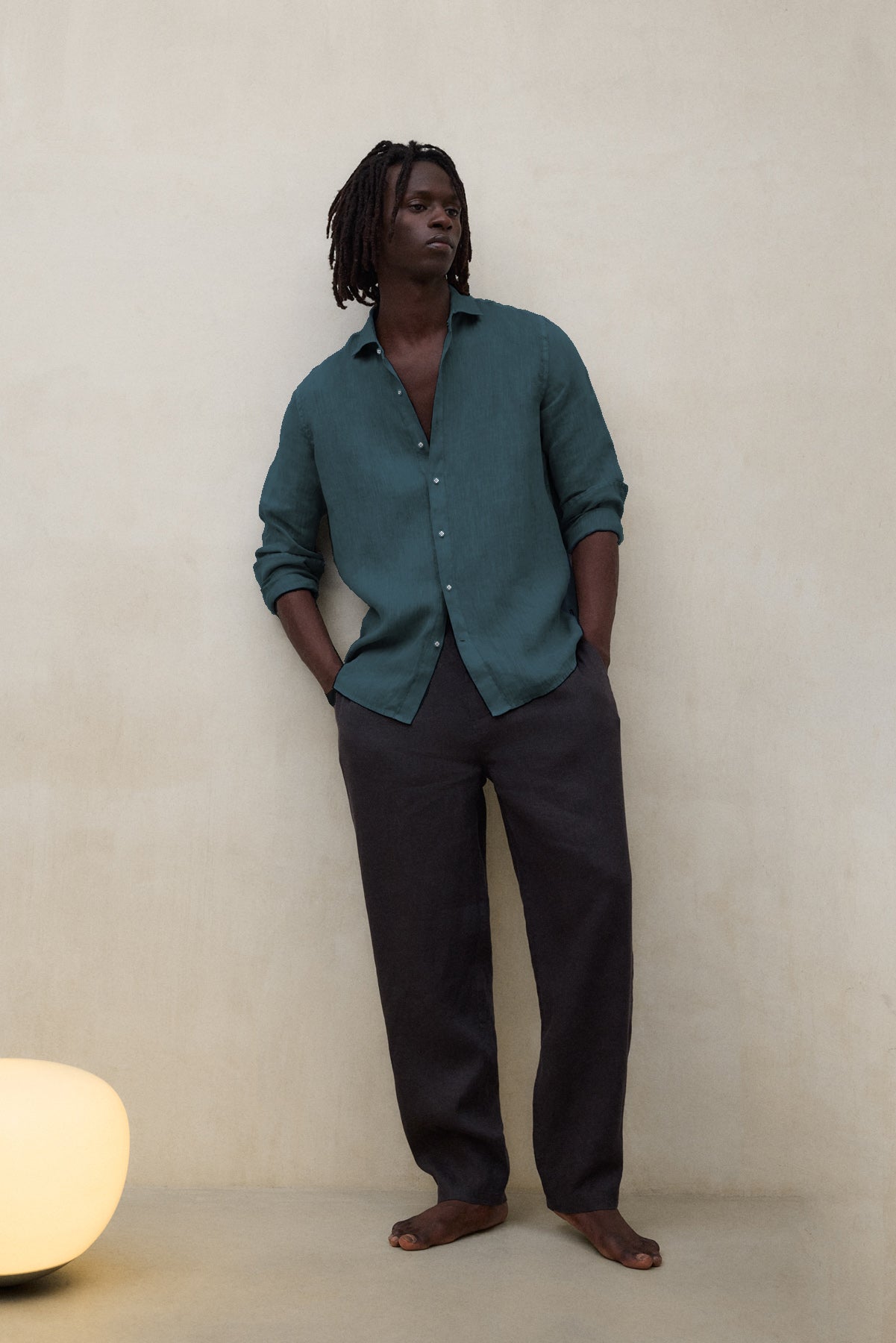 camisa-ecoalf-alfredo-de-lino-verde-100-lino-fit-regular image 3