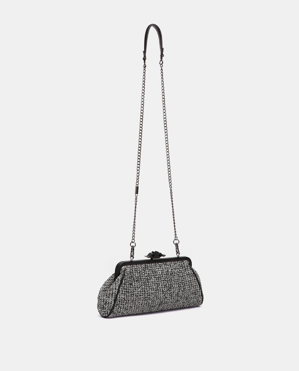 abbacino-clutch-de-fiesta-jaspeado-negro image 4