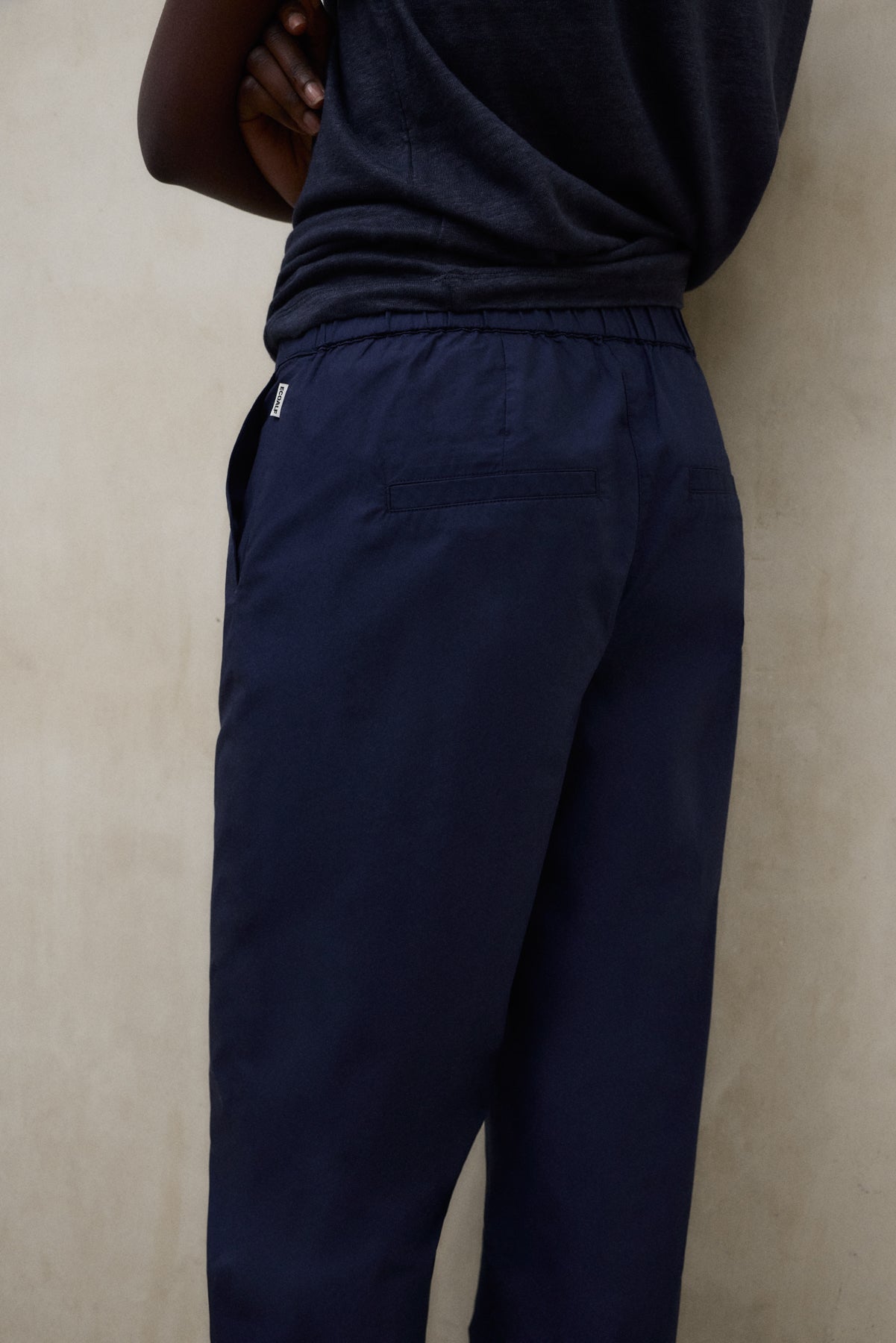 ecoalf-pantalones-laga-azul-marino-de-mujer-corte-ajustado-70-algod-n-org-nico-c image 3